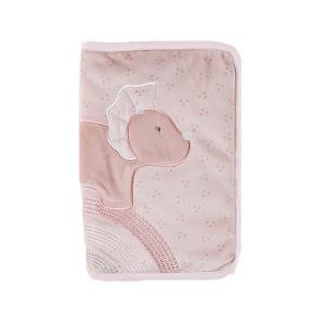 Protège carnet de santé zippé tricératops Popsie - Rose