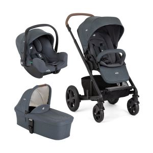 Poussette trio Chrome DLX + nacelle Chrome + coque i-Snug 2 moonlight - Gris