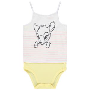 Body &agrave; fines bretelles print Bambi Disney pour b&eacute;b&eacute; fille - Blanc