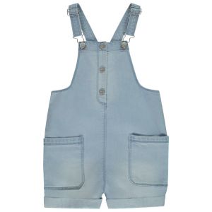 Salopette courte et large en jean avec poches pour fille - Bleach