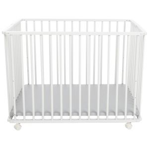 Parc pliable en bois Pocket blanc - Blanc