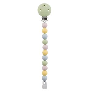 Attache sucette silicone Multicouleurs Vert - Multicolore