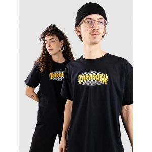 Thrasher Checkered Oval T-Shirt noir