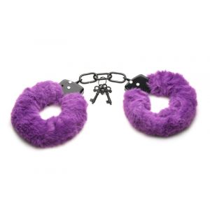 XR Brands - Cuffed In Fur Menottes - Violet