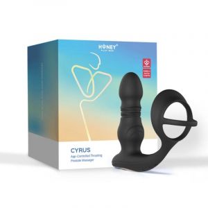 HoneyPlayBox &ndash; Cyrus Vibromasseur Prostatique &agrave; Pouss&eacute;e &ndash; Noir