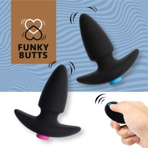 FeelzToys - Set de Plugs Anaux FunkyButts Télécommandés pour Couples