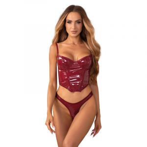 Obsessive - Redya Corset et String - Rouge