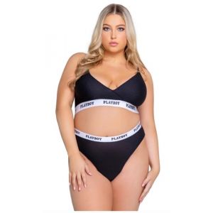 Playboy Lingerie - Ensemble Lifestyle 2 Pièces Curvy - Noir