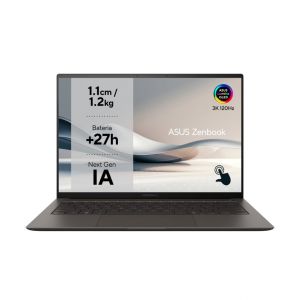 ASUS Zenbook S14 UX5406SA-PZ334W Copilot+ PC Intel Core Ultra 7 258V Ordinateur portable 35,6 cm (14 ) &Eacute;cran tactile 3K 32 Go LPDDR5x-SDRAM 1 To SSD Wi-Fi 7 (802.11be) Windows 11 Home Gris - Neuf