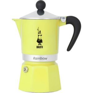 Bialetti 6538 machine &agrave; caf&eacute; manuelle Cafeti&egrave;re &agrave; moka 0,27 L Noir, Argent, Jaune - Neuf