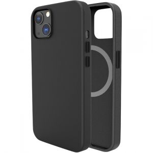 Coque pour iPhone 14 MAGCASE TOUCHER CUIR Noir - Neuf