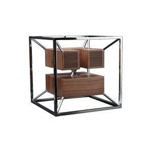 AeroFrame HD 1 - Enceinte HiFi - Chrom&eacute; avec bois - Neuf