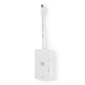 Nedis CCGB37466WT02 c&acirc;ble vid&eacute;o et adaptateur Mini DisplayPort DVI-D + VGA (D-Sub) + HDMI - Neuf