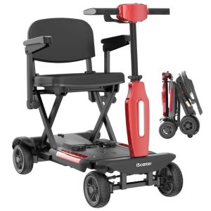 Le scooter de mobilit&eacute; pliable iScooter X11 est &eacute;quip&eacute; d'un moteur de 250 W, d'une batterie amovible de 24 V et 15,6 Ah, d'une vitesse de 0 &agrave; 7 km/h, d'une autonomie de 30 km et constitue un scooter de mobilit&eacute; l&eacute;ger pou - Neuf