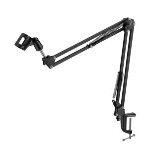 Support Micro Bras de Suspension Articul&eacute; Fixation Bureau Pliable LinQ Noir - Neuf