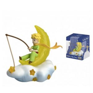 Figurine D&eacute;corative Le Petit Prince P&ecirc;chant dans les Nuages en R&eacute;sine - Neuf