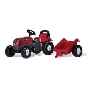 Tracteur &agrave; P&eacute;dales Rolly Toys avec Remorque RollyKid Valtra pour Enfants de 2 &agrave; 5 Ans - Neuf