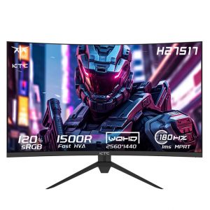 KTC H27S17 Moniteur de jeu 27 pouces 2560x1440 QHD 180Hz incurv&eacute; 1500R, R&eacute;ponse de 1 ms, HDR10, Compatible FreeSync/G-Sync, USB 2.0, HDMI 2.0 et DP 1.4 - Neuf