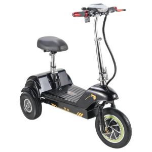 Trottinette &eacute;lectrique TWOFISH TF03 avec selle amovible, tricycle 350 W, batterie 48 V 15 Ah - Neuf