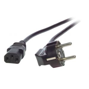 EFB Elektronik EK504.1V2 c&acirc;ble &eacute;lectrique Noir 1 m CEE7/7 Coupleur C13 - Neuf