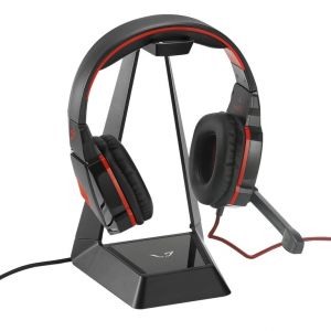 WE Gamium support universel pour casque / micro-casque gamer avec LEDs RGB, Hub USB 3x 2.0, c&acirc;ble USB tress&eacute; 1m50 - Neuf