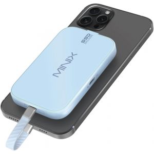 Enceinte SSD NVMe M.2 2230 Magn&eacute;tique MINIX, Compatible uniquement avec iPhone 15/16 Pro Max ProRes, Port Audio USB Type C 2.0, Compatible avec iPad Pro, MacBook, Ordinateur Portable, PD 60W Max, Bo&icirc;tier SSD Externe - Neuf