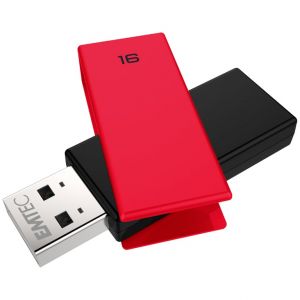 Emtec C350 Brick lecteur USB flash 16 Go USB Type-A 2.0 Noir, Rouge - Neuf