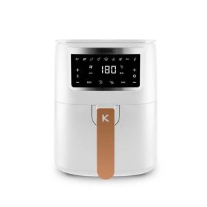 Kitchencook - Friteuse Sans Huile 4l - 8 Programmes - Minuterie Num&eacute;rique - Thermostat R&eacute;glable - 1400w - Blanc - Neuf