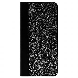 Coque Clapet Bling Strass pour Apple iPhone 6 Plus/6s Plus/ 7 Plus/8 Plus, Minuit Noir - Neuf