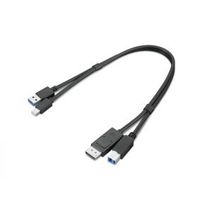 Lenovo 4X91D11453 c&acirc;ble USB USB 3.2 Gen 1 (3.1 Gen 1) 0,43 m USB A USB B Noir - Neuf