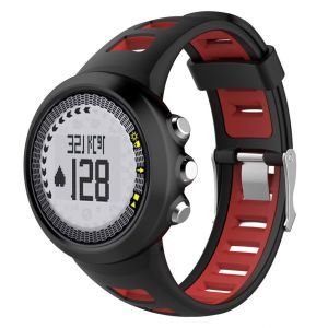 Bracelet de montre en silicone pour Suunto Quest/M1/M2/M4/M5 Black+Red - Neuf