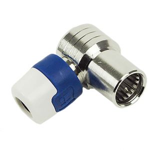 Connecteur F Push-On Coud&eacute; pour C&acirc;ble coaxial CATV Mod&egrave;le QFA 5 Blanc - Neuf