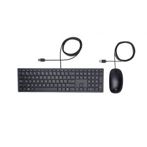 HP Pavilion Wired Keyboard and Mouse 400 clavier Souris incluse Bureau USB AZERTY Belge Noir - Neuf