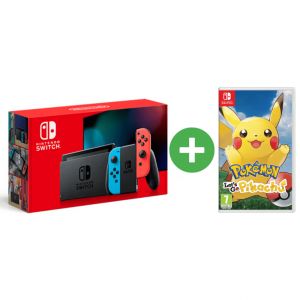 Switch & Pok&eacute;mon Let's Go! Pikachu - Bundle Console de jeux portables 15,8 cm (6.2 ) 32 Go &Eacute;cran tactile Wifi Bleu, Gris, Rouge - Excellent &eacute;tat