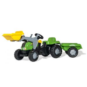 Tracteur &agrave; P&eacute;dales Rolly Toys avec Remorque RollyKid-X pour Enfants de 2,5 &agrave; 5 Ans - Neuf