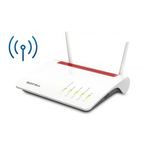 Box FRITZ! 6890 LTE INT routeur sans fil Gigabit Ethernet Bi-bande (2,4 GHz / 5 GHz) 4G Rouge, Blanc - Neuf