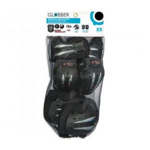 Set de 3 Protections Junior Fila Xs Noir et Argent pour Skate et Roller - Neuf