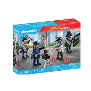 Playmobil Set m&eacute;tiers de la police : 4 policiers - Neuf
