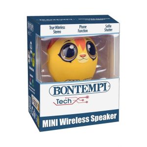 Mini enceinte sans fil BONTEMPI SIGMA SRL MINI Wireless Speaker design animal compacte palm-sized jaune/orang&eacute; - Neuf