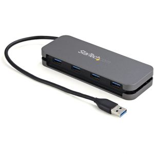 StarTech.com Hub USB 3.0 &agrave; 4 Ports - USB-A vers 4x USB-A - Mini Hub USB 3.2 Gen 1 Type-A SuperSpeed 5Gbps - Aliment&eacute; par Bus - Concentrateur USB avec C&acirc;ble Long de 28cm et Gestion des C&acirc;bles - Neuf