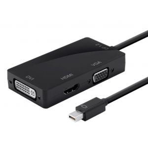 DLH Adaptateur mini DisplayPort vers HDMI / DVI / VGA - Neuf