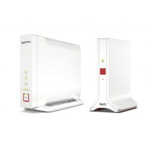 Mesh Set FRITZ! 4060 + 3000 AX INT Tri-bande (2,4 GHz / 5 GHz / 5 GHz) Wi-Fi 6 (802.11ax) Blanc 4x4 - Neuf