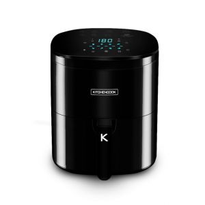 Kitchencook - Friteuse Sans Huile 6,5l - 8 Programmes - Minuterie Num&eacute;rique - Thermostat R&eacute;glable - D&eacute;part Diff&eacute;r&eacute; - Noir - Neuf