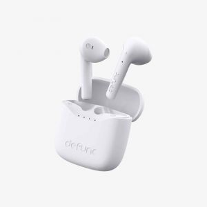 Defunc True Lite Blanc - &Eacute;couteur sans Fil Bluetooth 5.3 Hi-FI Son St&eacute;r&eacute;o, Contr&ocirc;le Tactile, Microphones Int&eacute;gr&eacute;s, 20 Heures Dur&eacute;e de Lecture, USB-C Charge, pour iOS et Android Telephone - Neuf