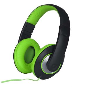 Casque intra-auriculaire Filaire St&eacute;r&eacute;o 3,5 mm avec Bandeau R&eacute;glable Vert - Neuf