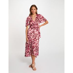 Robe midi portefeuille multicolore femme - Taille 34