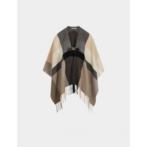 Poncho col ouvert multicolore femme - Taille TU
