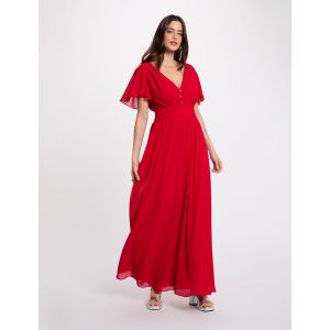 Robe longue fluide rouge femme - Taille 34