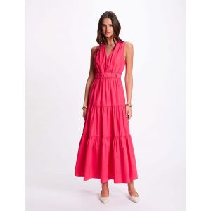 Robe longue droite rose fushia femme - Taille 42