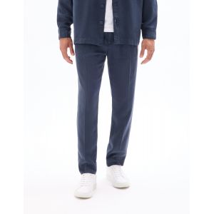 Pantalon chino straight TENCEL™ Lyocell - marine